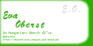 eva oberst business card